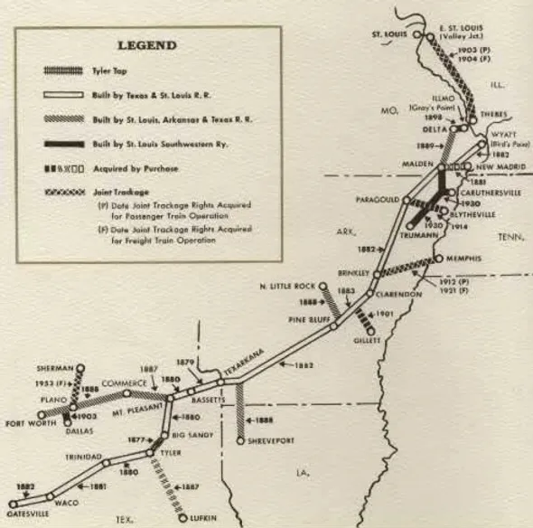 Cotton Belt train in Dallas] - The Portal to Texas History